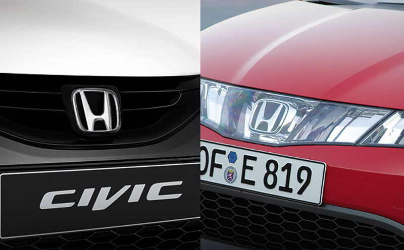 Большой логотип Honda в прозрачном пластиковом корпусе между передними и задними фарами теперь выглядит скромно (слева)